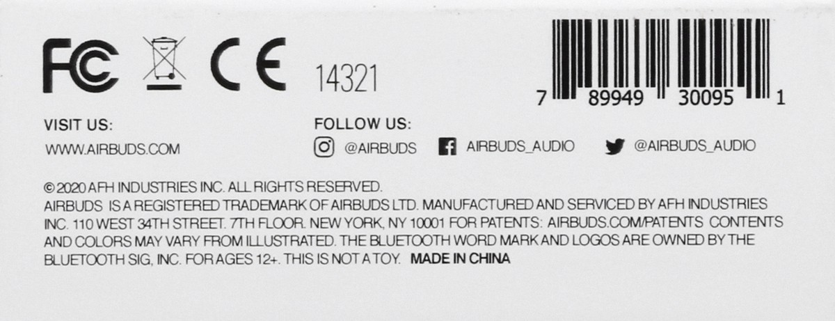 slide 6 of 11, air Wireless Metal Earbuds 1 ea, 1 ct