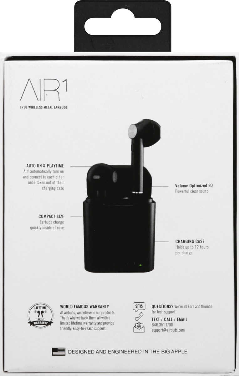 slide 4 of 11, air Wireless Metal Earbuds 1 ea, 1 ct