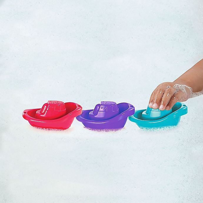 slide 4 of 5, Munchkin Little Boat Train Bath Toy, 3 ct