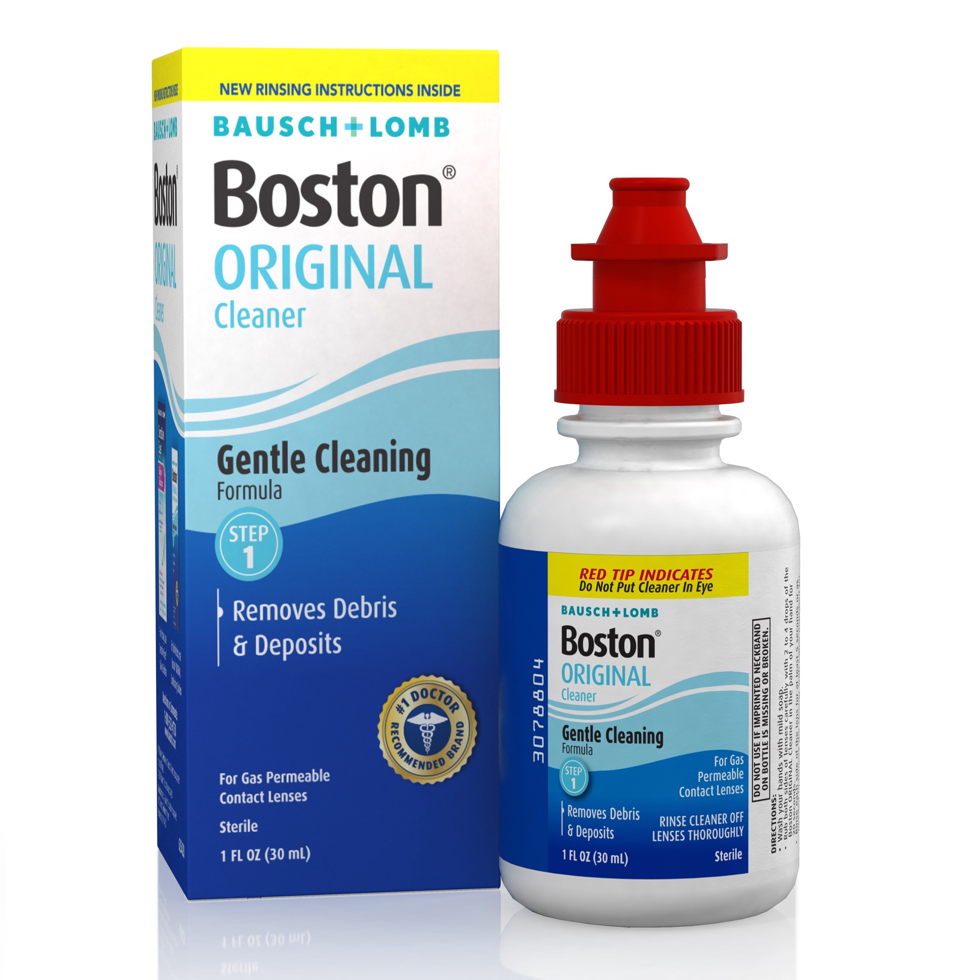 slide 1 of 1, Boston ORIGINAL Cleaner for Rigid Gas Permeable Lenses - from Bausch + Lomb,  1 fl. oz. (30 mL), 1 oz