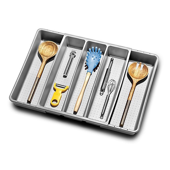 slide 1 of 7, madesmart Basic Expandable Utensil Tray - Grey, 1 ct