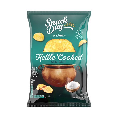 slide 1 of 1, Snack Day kettle cooked chips, sea salt, 8.5 oz