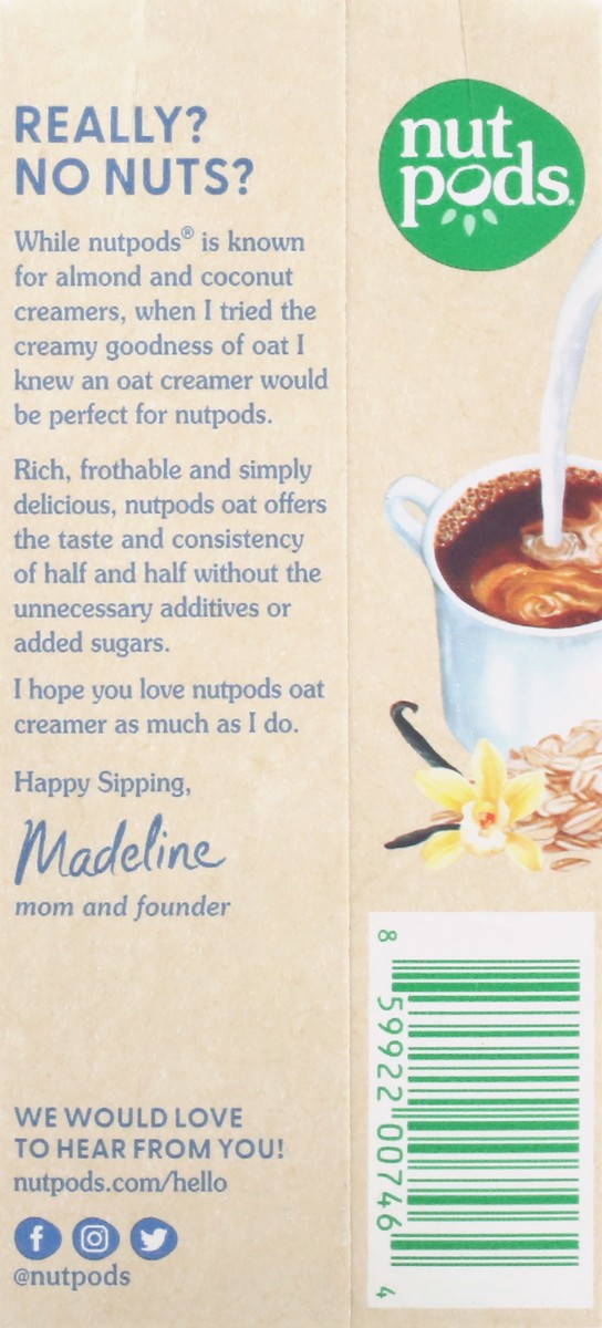slide 10 of 10, nutpods Dairy-Free Unsweetened French Vanilla Oat Creamer 11.2 fl oz, 11.2 fl oz