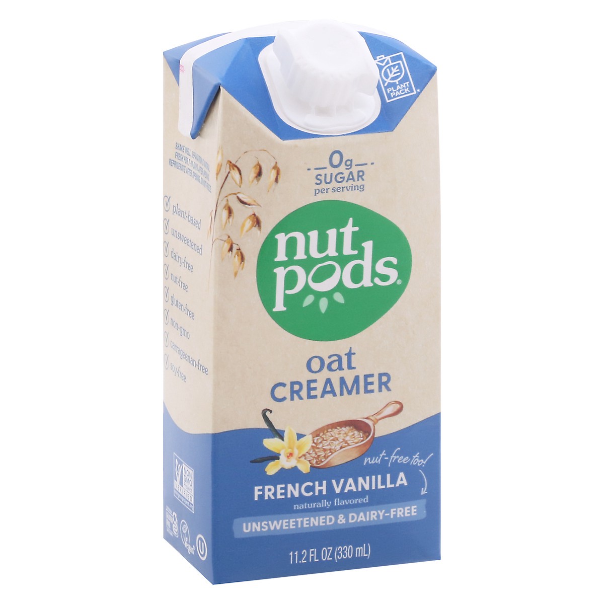 slide 8 of 10, nutpods Dairy-Free Unsweetened French Vanilla Oat Creamer 11.2 fl oz, 11.2 fl oz