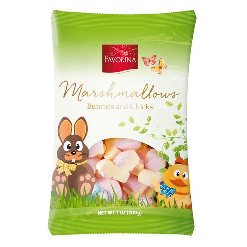 slide 1 of 1, Favorina marshmallows, bunnies and chicks, 7 oz