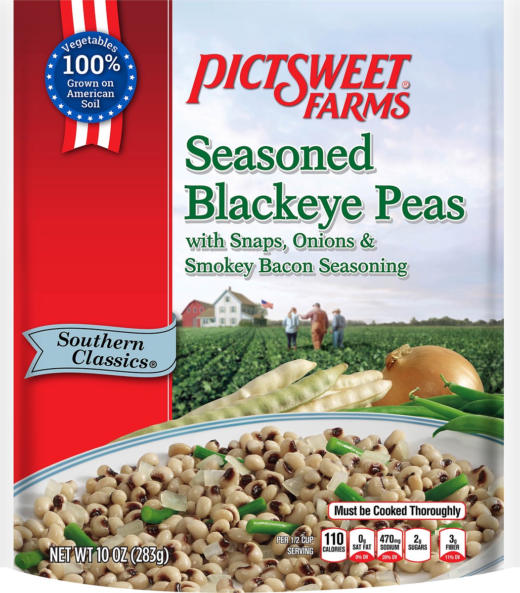 slide 6 of 7, PictSweet Pict Sweet Black Eye Peas W/Onion, 10 oz