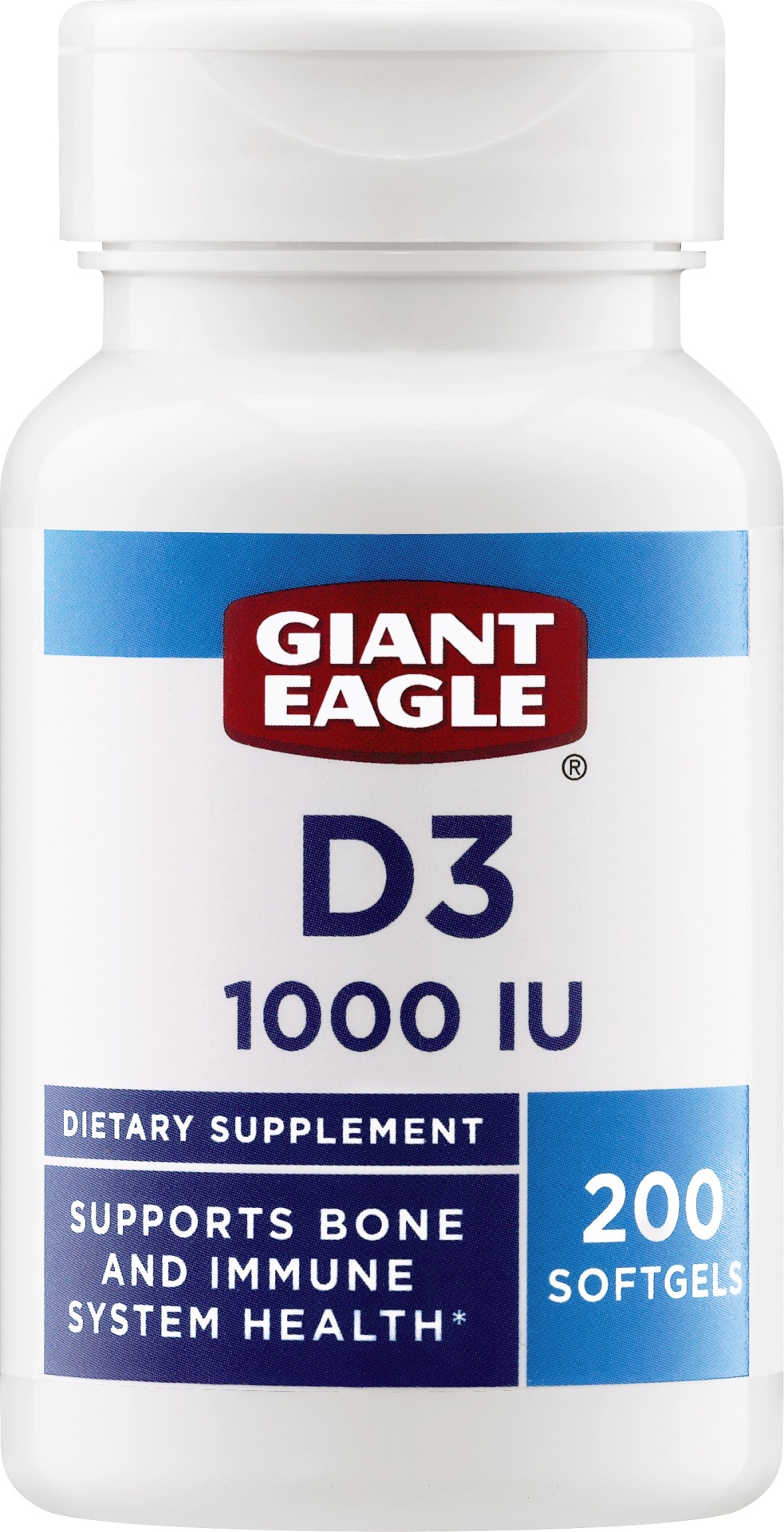 slide 1 of 1, Giant Eagle Vitamin D3 1000 Iu, 200 ct