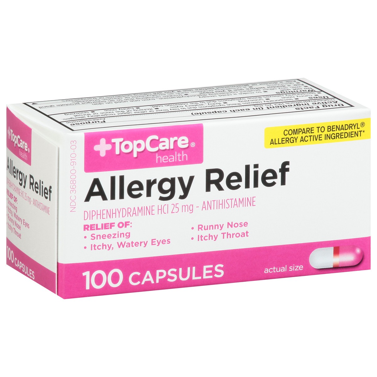 slide 2 of 10, TopCare Multi-Symptom Allergy Capsules, 100 ct