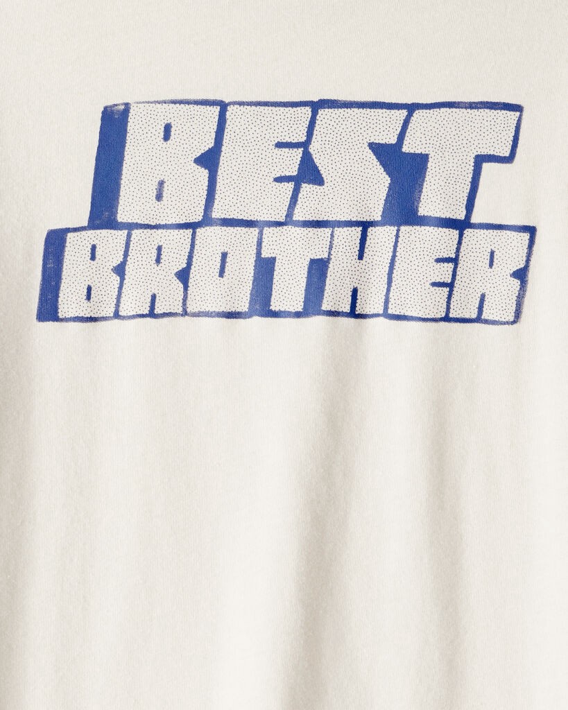 slide 2 of 2, Carter's Carters Boys Best Brother Long-Sleeve Graphic Tee - White Ivory M, 1 ct