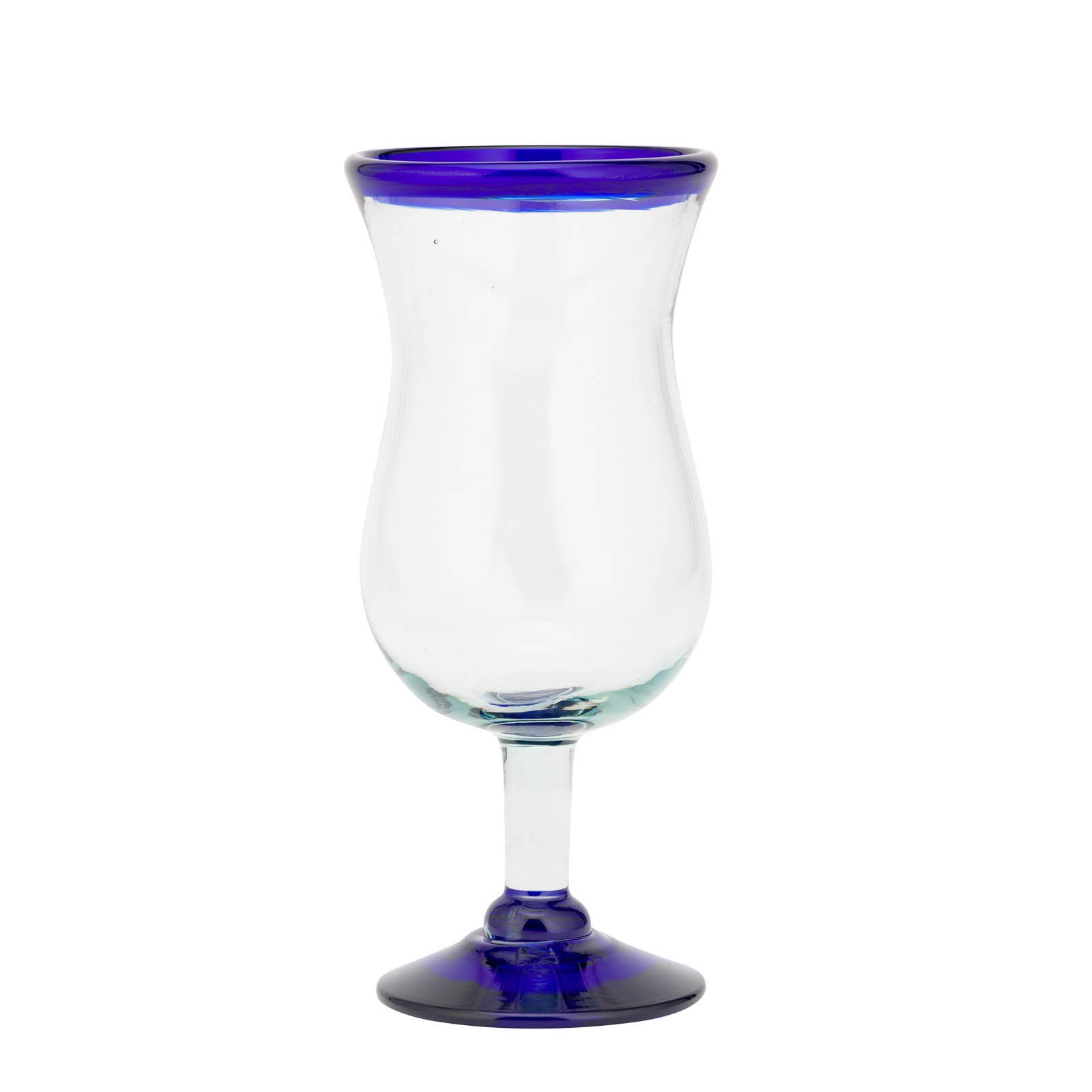 slide 1 of 1, 10 Strawberry Street Cobalt Rim Hurricane Glass, 1 ct