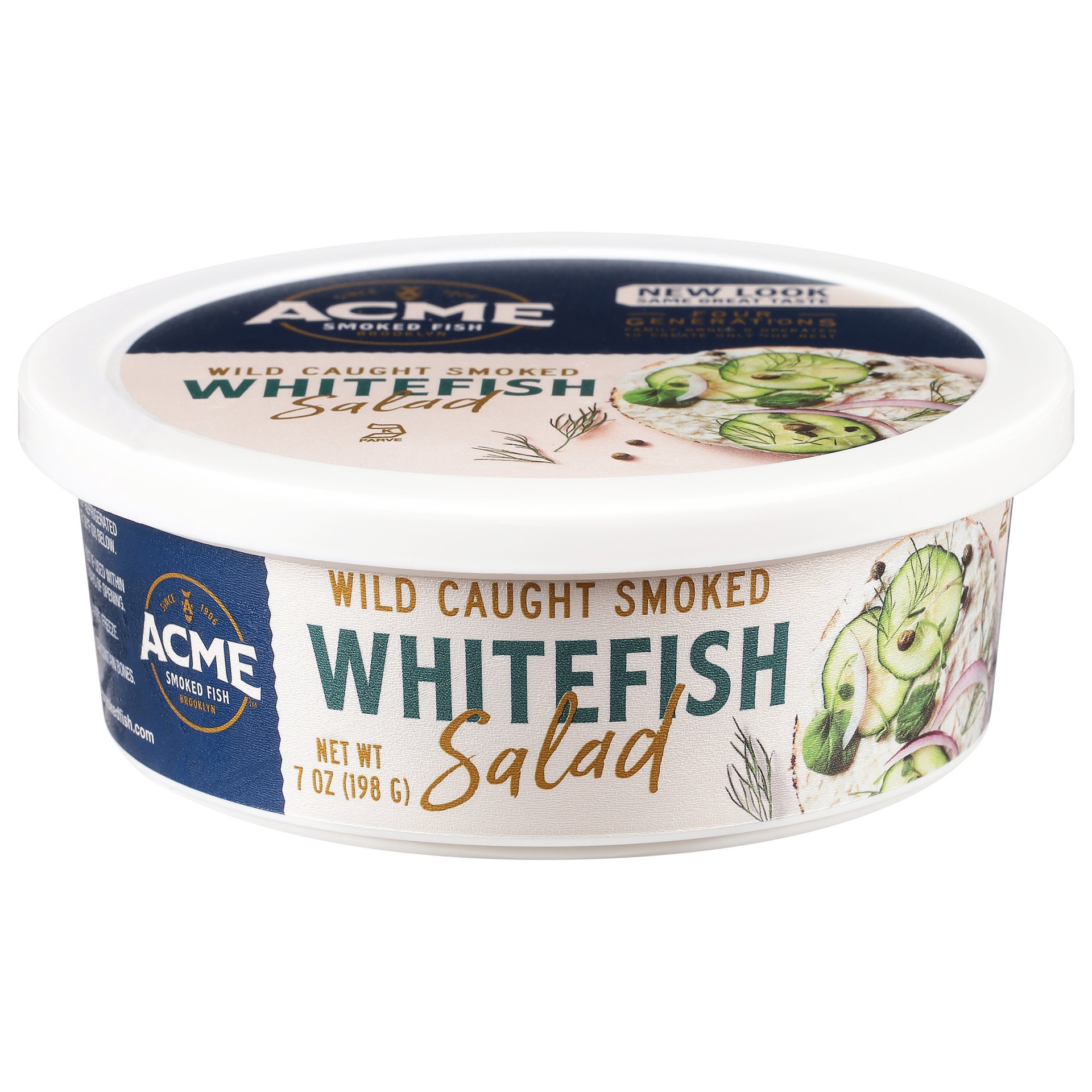 slide 1 of 1, Acme Kosher Smoked Whitefish Salad, 7 oz