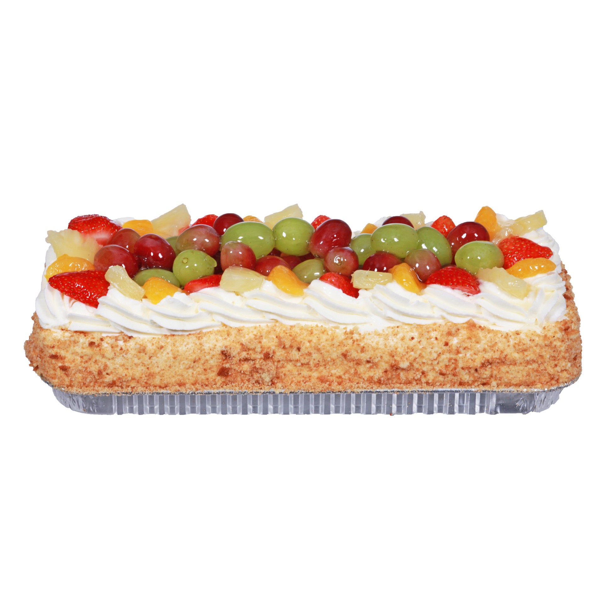 slide 1 of 1, H-E-B Bakery Fruit-Topped Tres Leches Cake, 1/8 sheets