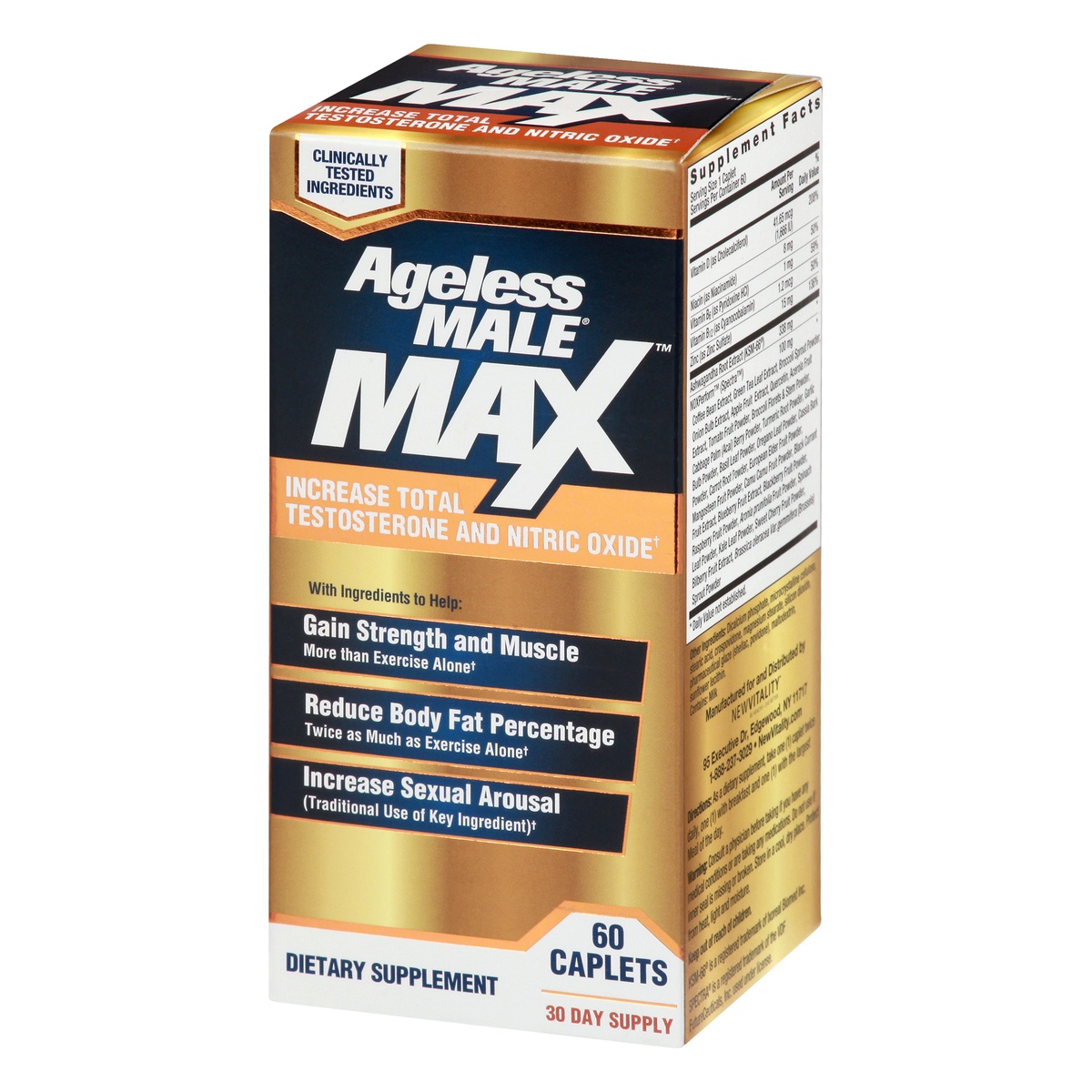 slide 3 of 9, Ageless Male Max Dietary Supplement Caplets, 60 ct