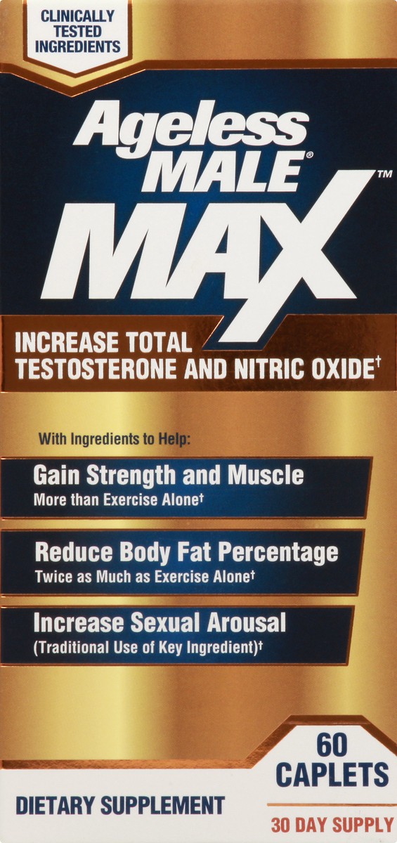 slide 1 of 9, Ageless Male Max, Caplets, 60 ct