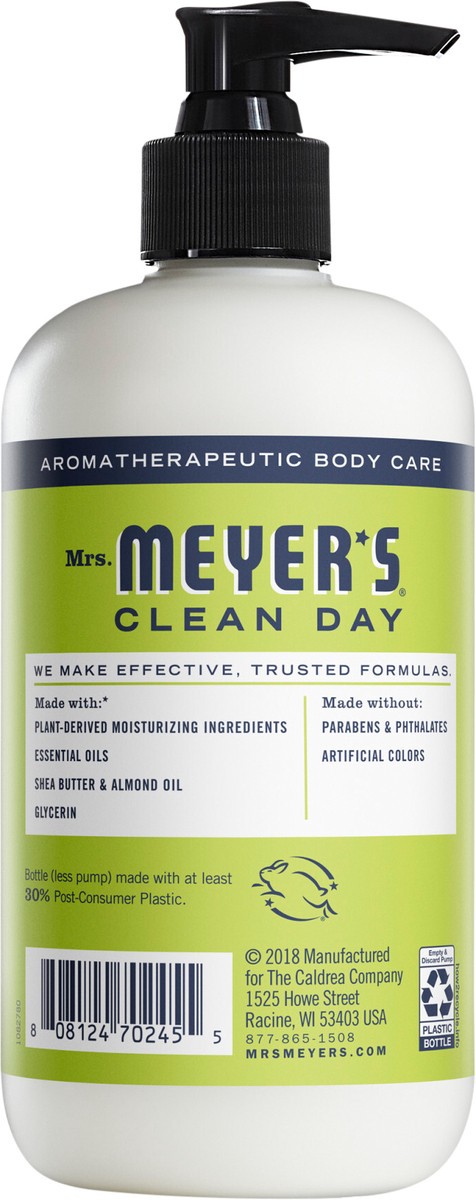 slide 2 of 3, Mrs. Meyer's Clean Day Hand Lotion, Lemon Verbena Scent, 12 Ounce Bottle, 12 fl oz