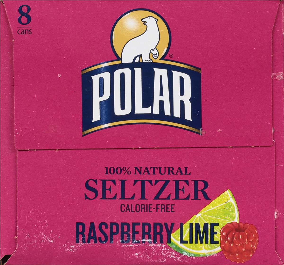 slide 7 of 9, Polar Seltzer - 8pk 12oz - Raspberry Lime, 8 ct; 12 oz