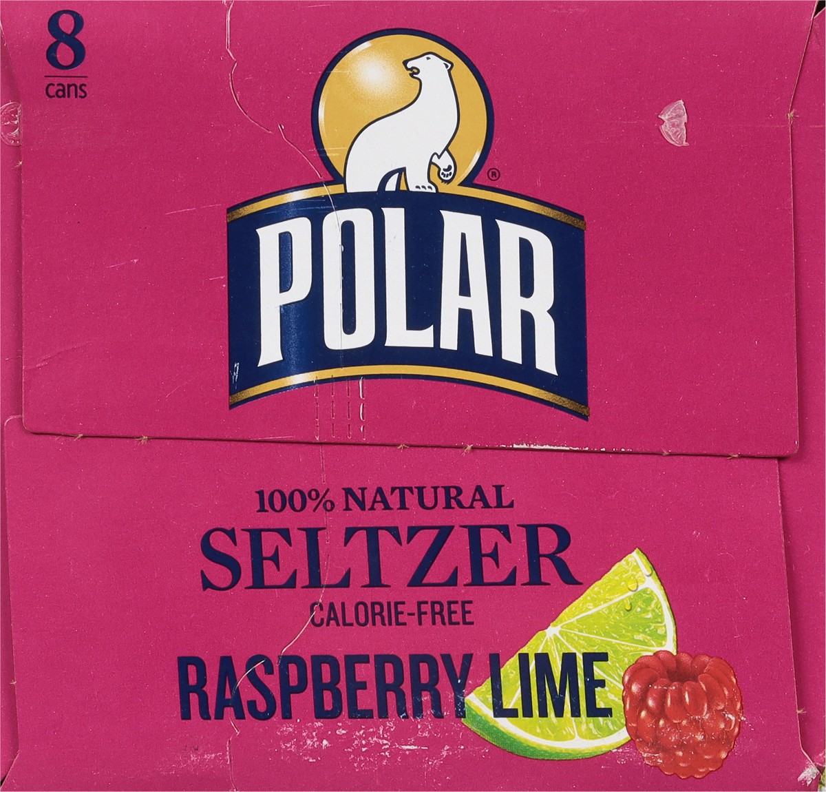 slide 4 of 9, Polar Seltzer - 8pk 12oz - Raspberry Lime, 8 ct; 12 oz