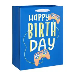 American Greetings Video Games Birthday Large Blue Gift Bag