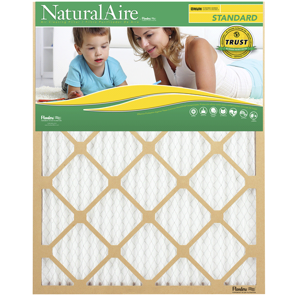 slide 1 of 2, NaturalAire Standard Pleated Furnace Filter, 20 in x 25 in x 1 in
