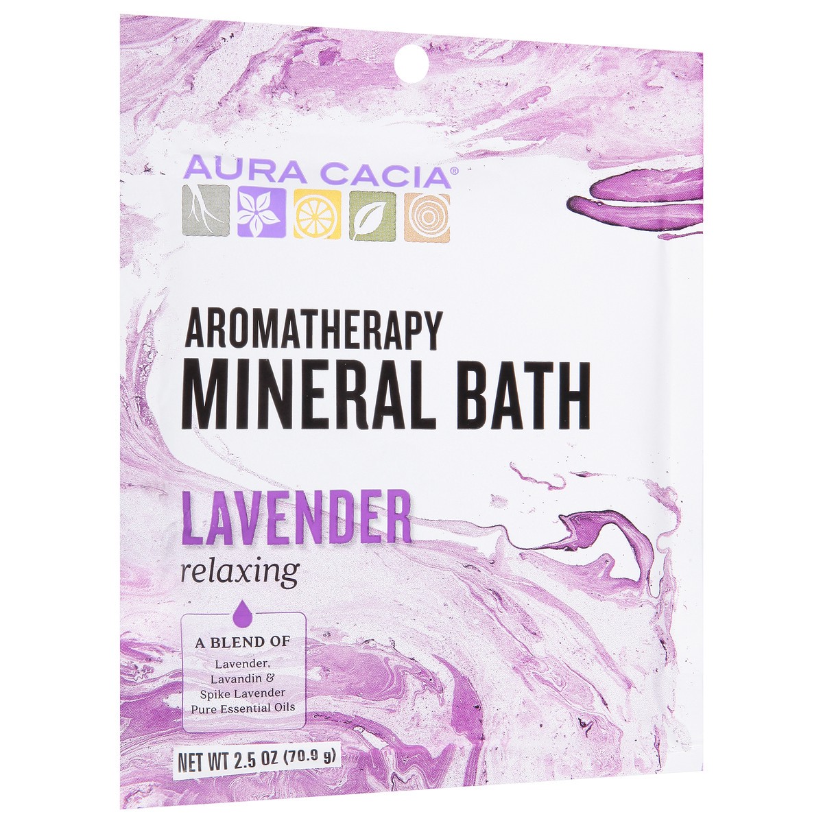 slide 8 of 9, Aura Cacia Relaxing Lavender Aromatherapy Mineral Bath, 2.5 oz