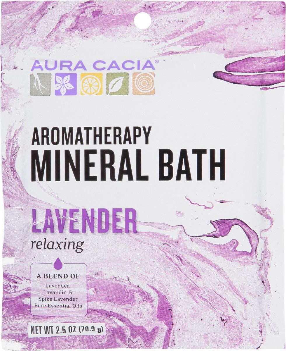 slide 6 of 9, Aura Cacia Relaxing Lavender Aromatherapy Mineral Bath, 2.5 oz