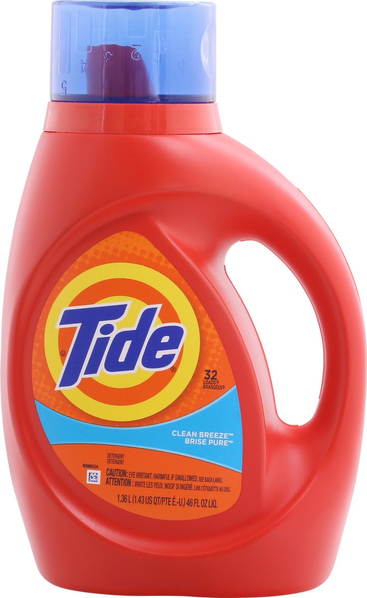 slide 7 of 12, Tide Clean Breeze Detergent 1.36 lt, 46 fl oz