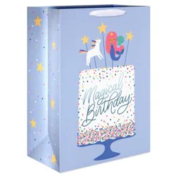 American Greetings Magical Cake Jumbo Purple Birthday Bag