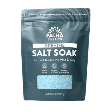 slide 1 of 1, Pacha Soap Co Salt Soak, Breathe, 32 oz