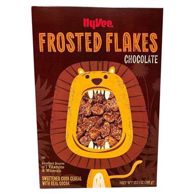 slide 1 of 1, Hy-Vee Cereal, Frosted Flakes Chocolate, 13.7 oz