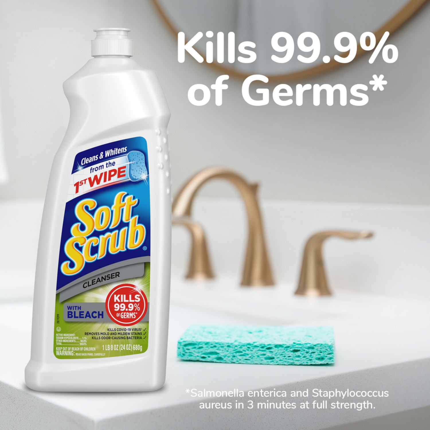 slide 6 of 7, Soft Scrub Cleanser with Bleach 24 oz, 24 oz