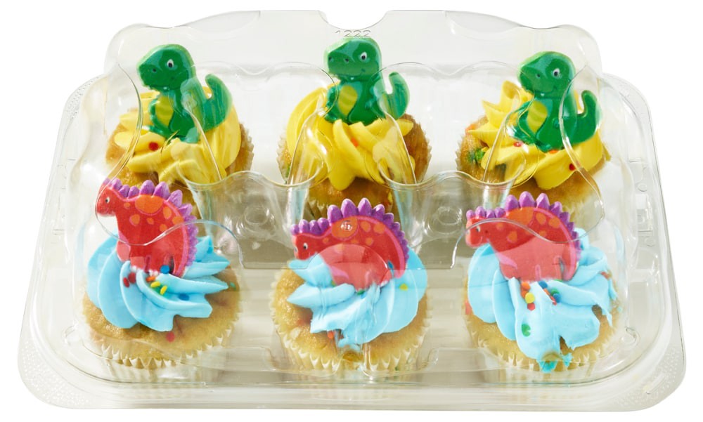 slide 3 of 3, Bakery Fresh Goodness Dinosaur Cupcakes, 12 ct