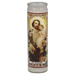 Brilux Saint Joseph Religious Candle - White Wax