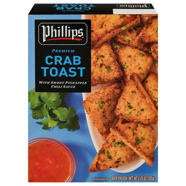 slide 1 of 1, Phillips Premium Crab Toast with Sweet Pineapple Chili Sauce 9.25 oz, 9.25 oz