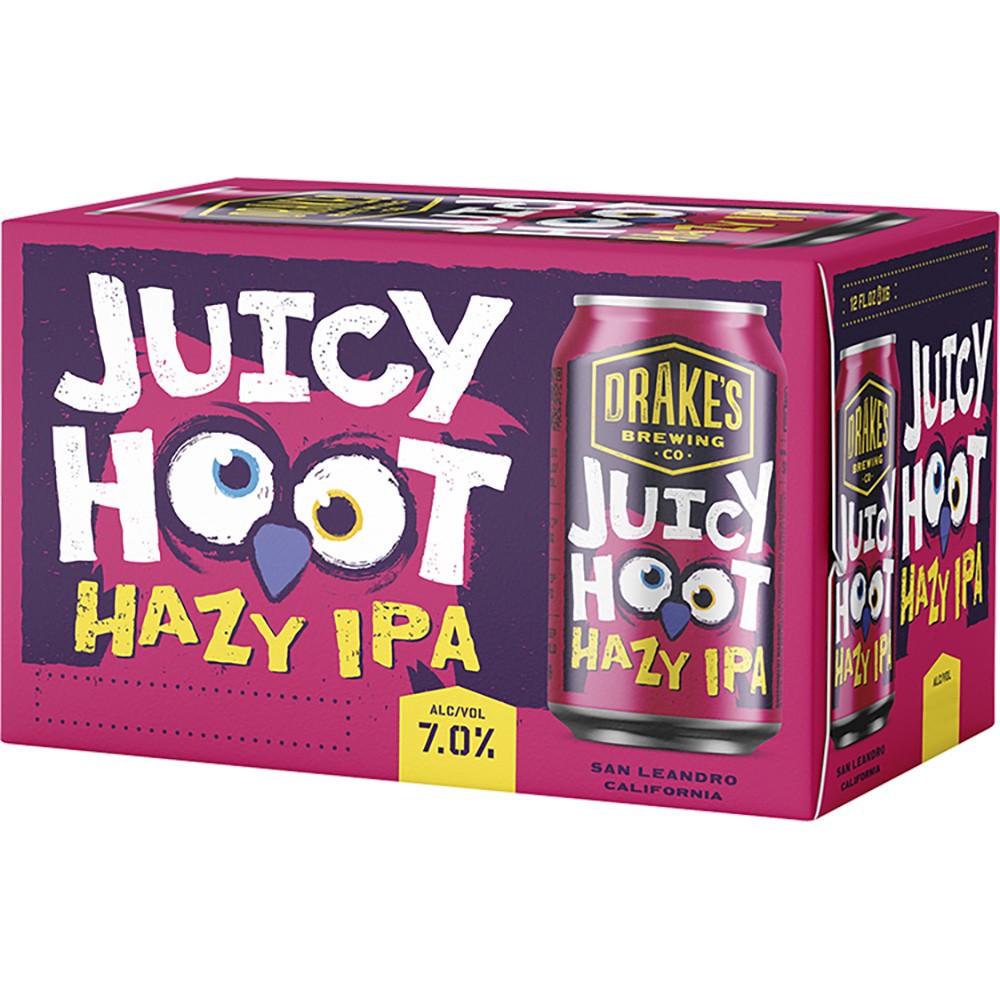 slide 1 of 1, Drake's Juicy Hoot Hazy Ipa, 6 ct; 12 oz