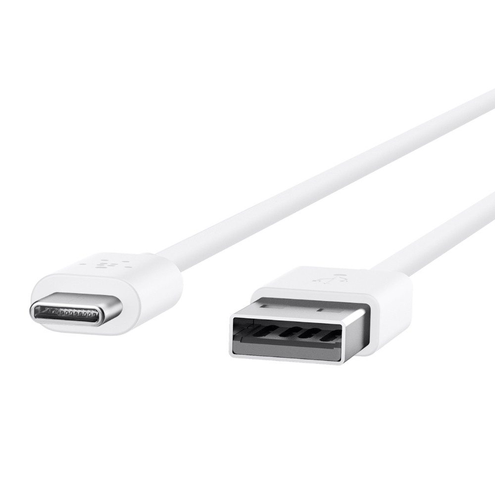 slide 2 of 4, Belkin Mixit USB- C to USB-A Cable White, 6 ft