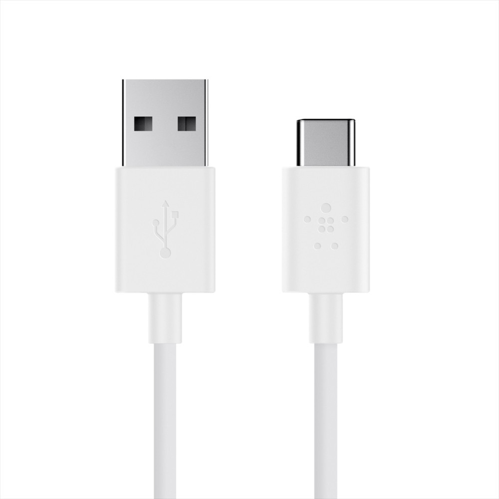 slide 4 of 4, Belkin Mixit USB- C to USB-A Cable White, 6 ft