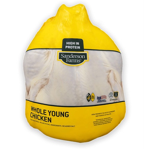 slide 1 of 1, whole young chicken, per lb