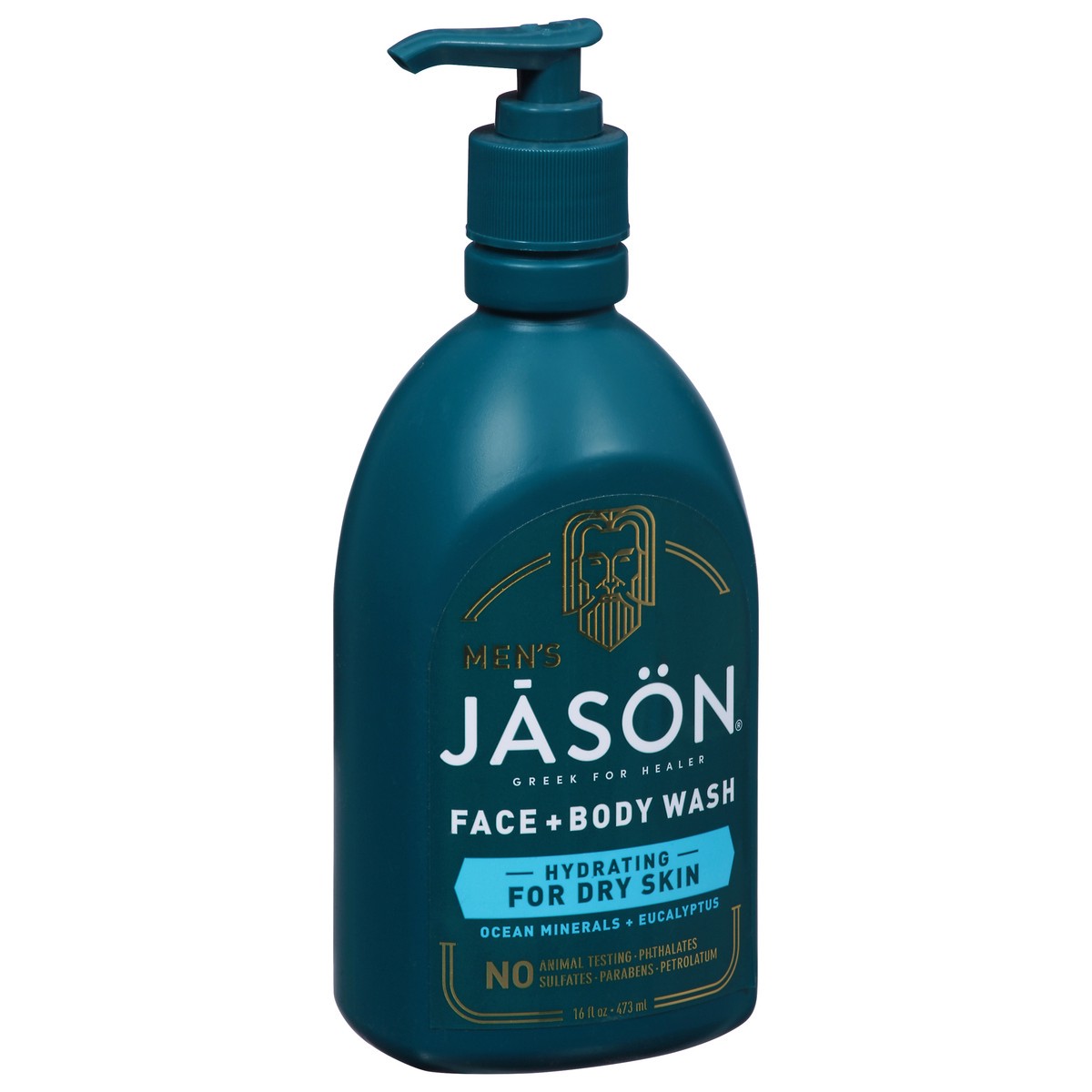 slide 3 of 9, Jason Men's Ocean Minerals + Eucalyptus Face + Body Wash 16 fl oz, 16 fl oz