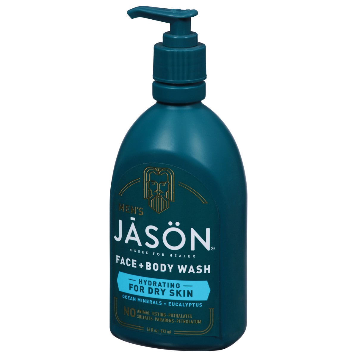 slide 4 of 9, Jason Men's Ocean Minerals + Eucalyptus Face + Body Wash 16 fl oz, 16 fl oz