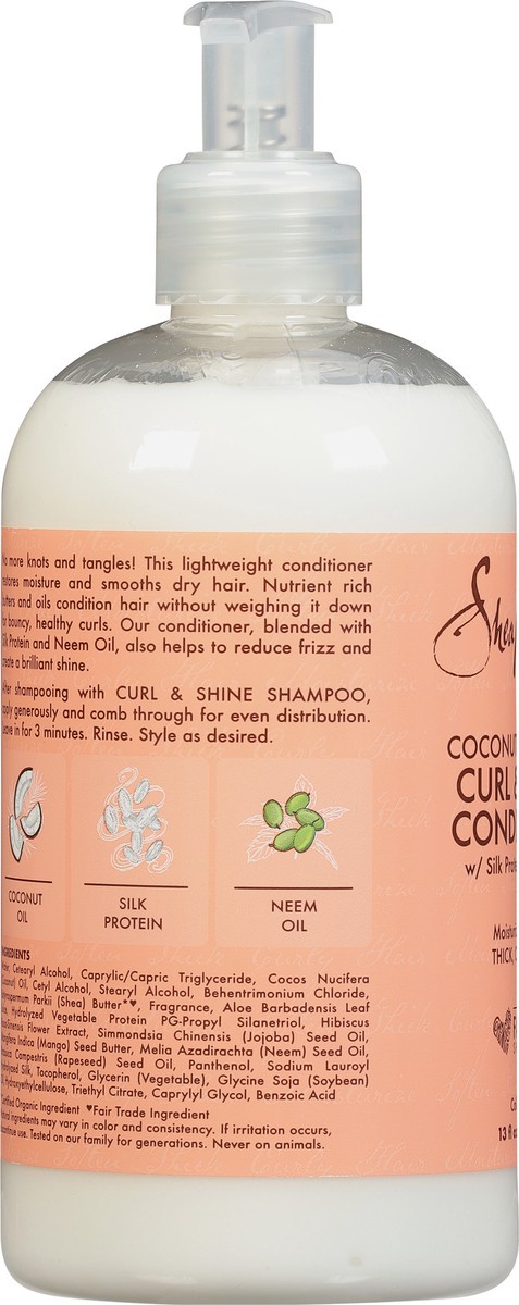 slide 3 of 9, SheaMoisture Curl & Shine Conditioner Coconut & Hibiscus,, 13 oz, 13 oz