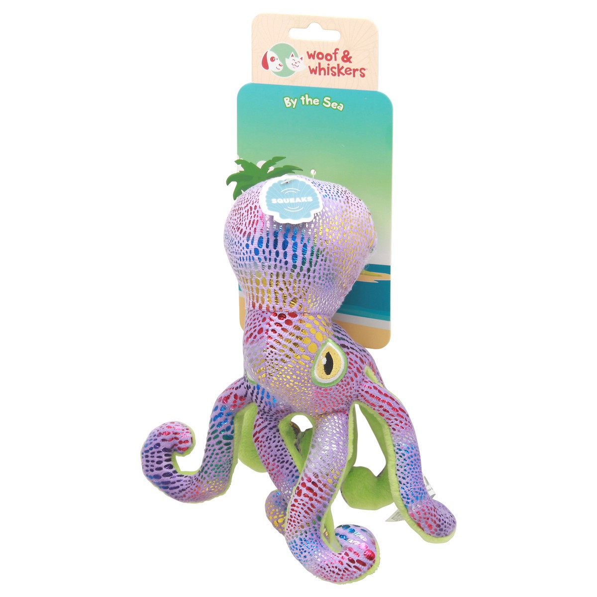 slide 3 of 9, Woof & Whiskers Squeaks By The Sea Pet Toy 1 ea Card, 1 ct