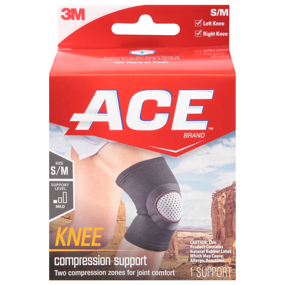slide 2 of 11, Ace Knee S/M Compression Support 1 ea, 1 ct