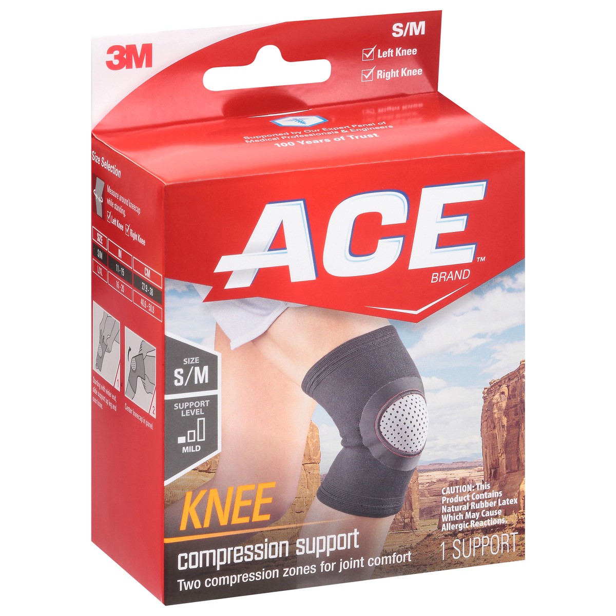 slide 3 of 11, Ace Knee S/M Compression Support 1 ea, 1 ct