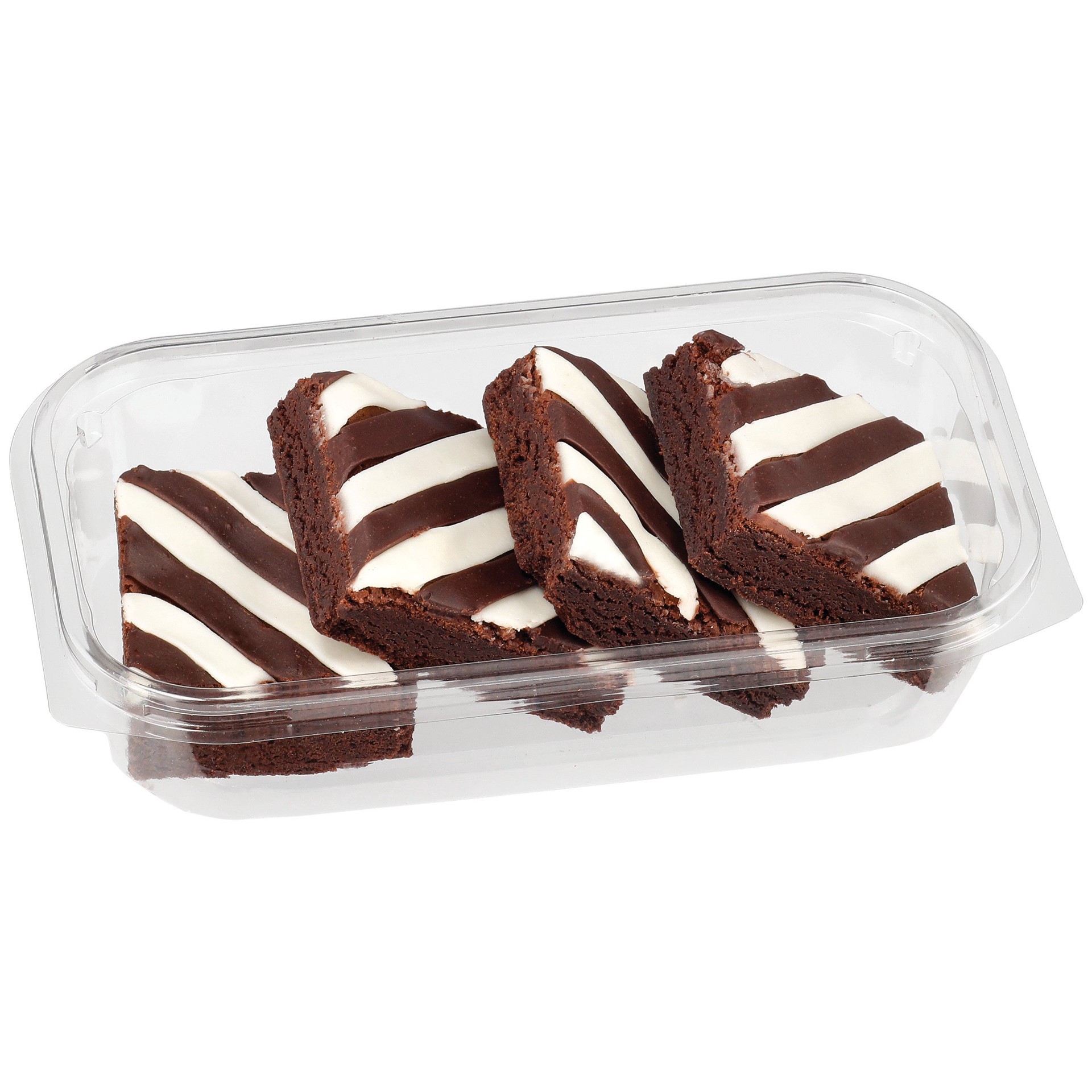 slide 1 of 1, H-E-B Bakery Gourmet Fudge & Cream Cheese-Iced Brownies, 4 ct
