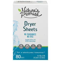 Nature's Promise Free & Clear Dryer Sheets
