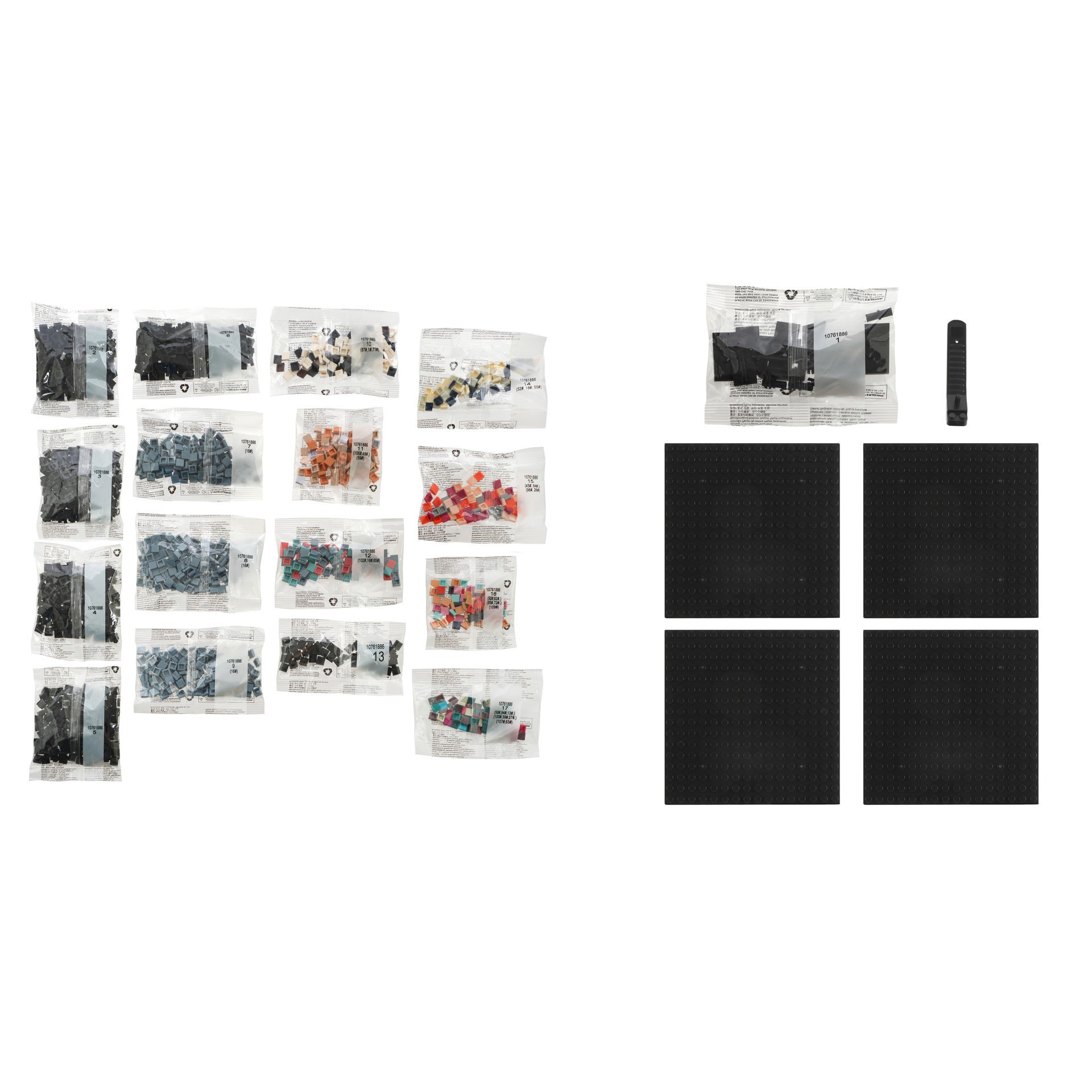 slide 4 of 6, 10" X 10" Colorful Dog Pixelated Brick Art Kit By Make Market, 10 in x 10 in