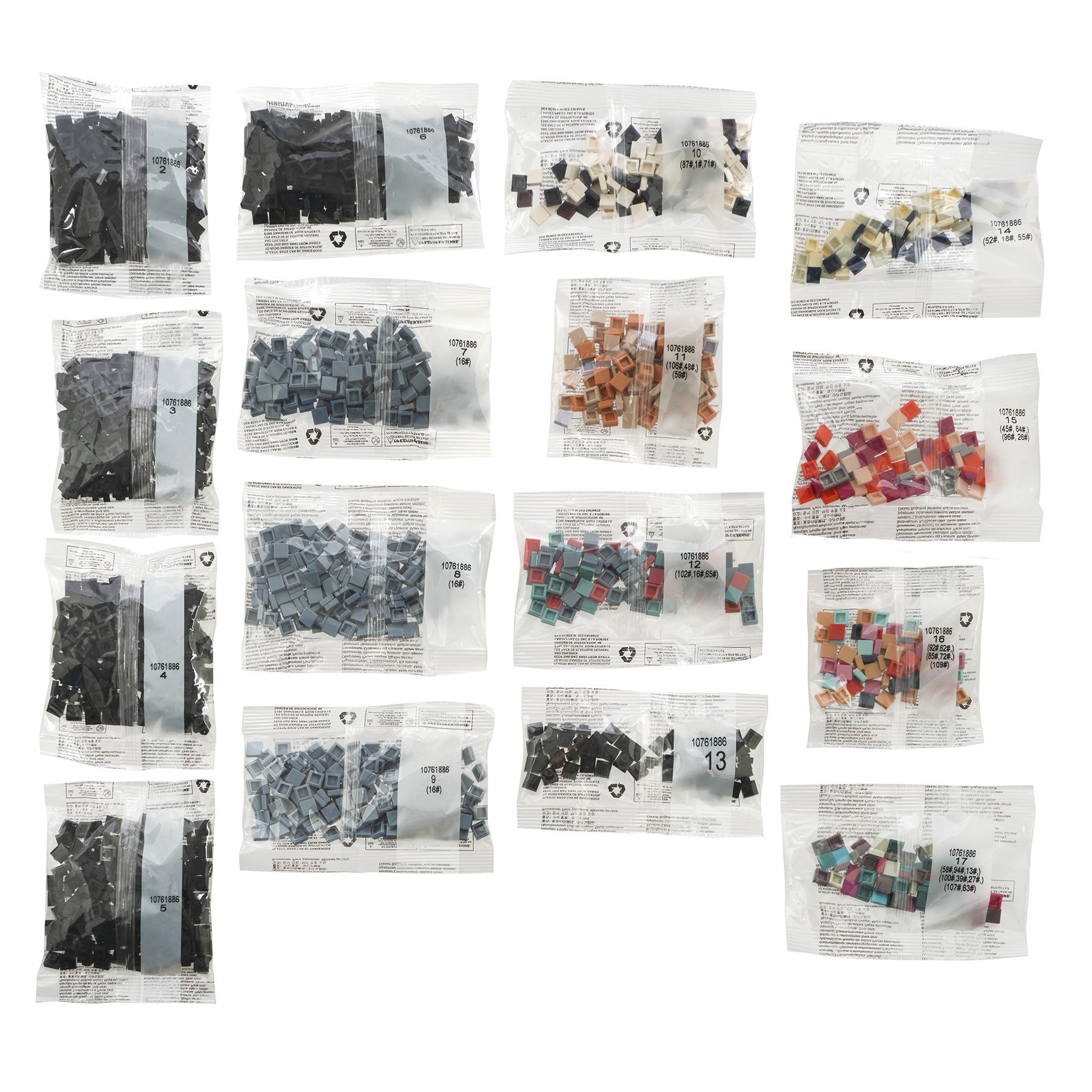 slide 6 of 6, 10" X 10" Colorful Dog Pixelated Brick Art Kit By Make Market, 10 in x 10 in