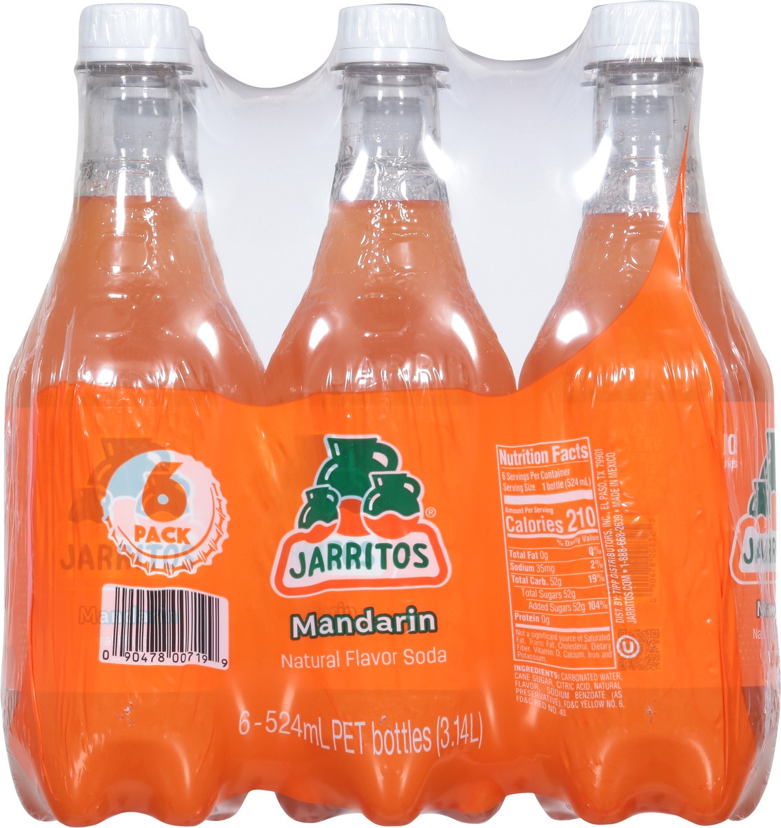 slide 6 of 9, Jarritos Soda, Mandarin- 524 ml, 524 ml