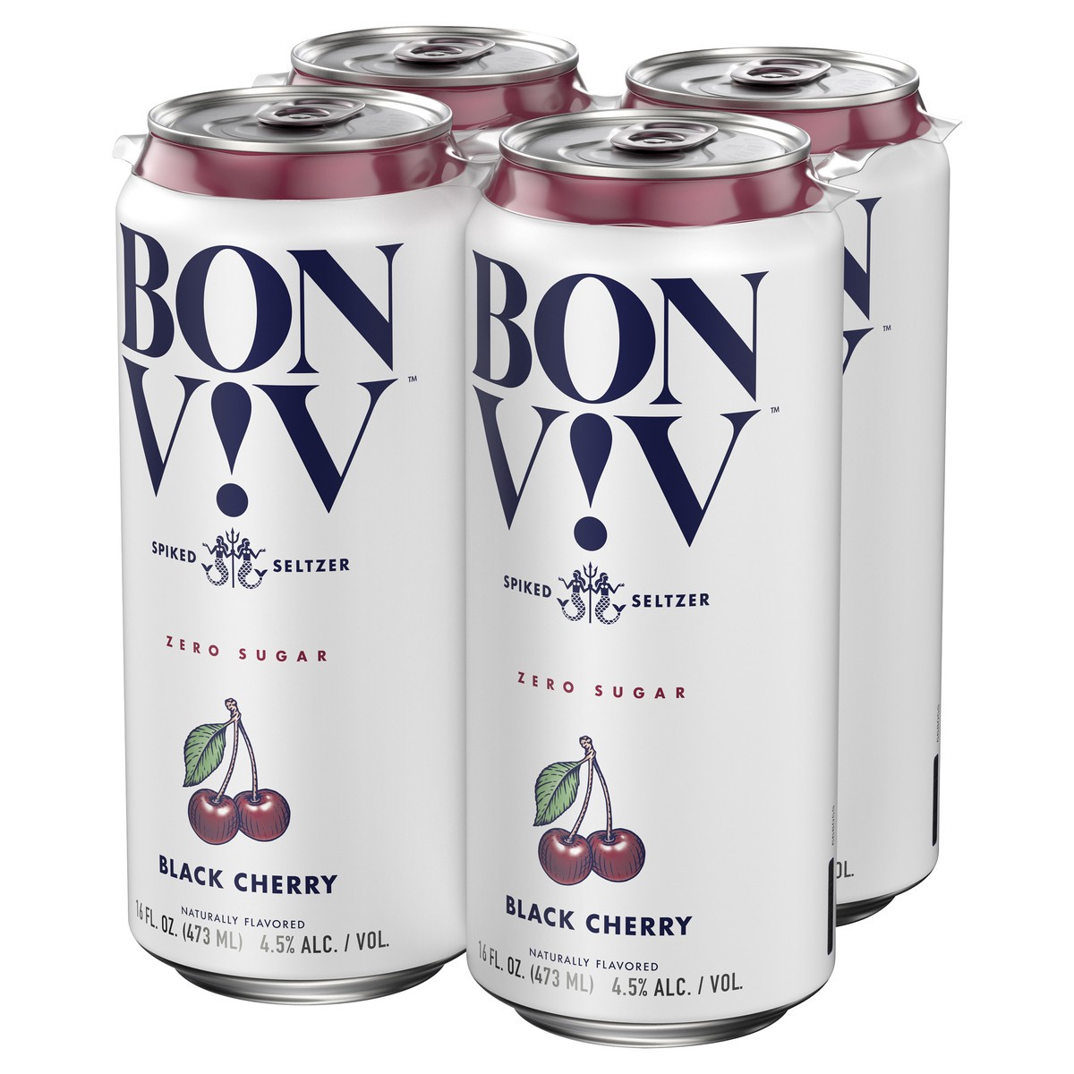 slide 5 of 5, Bon Viv Black Cherry Hard Seltzer, 16 oz