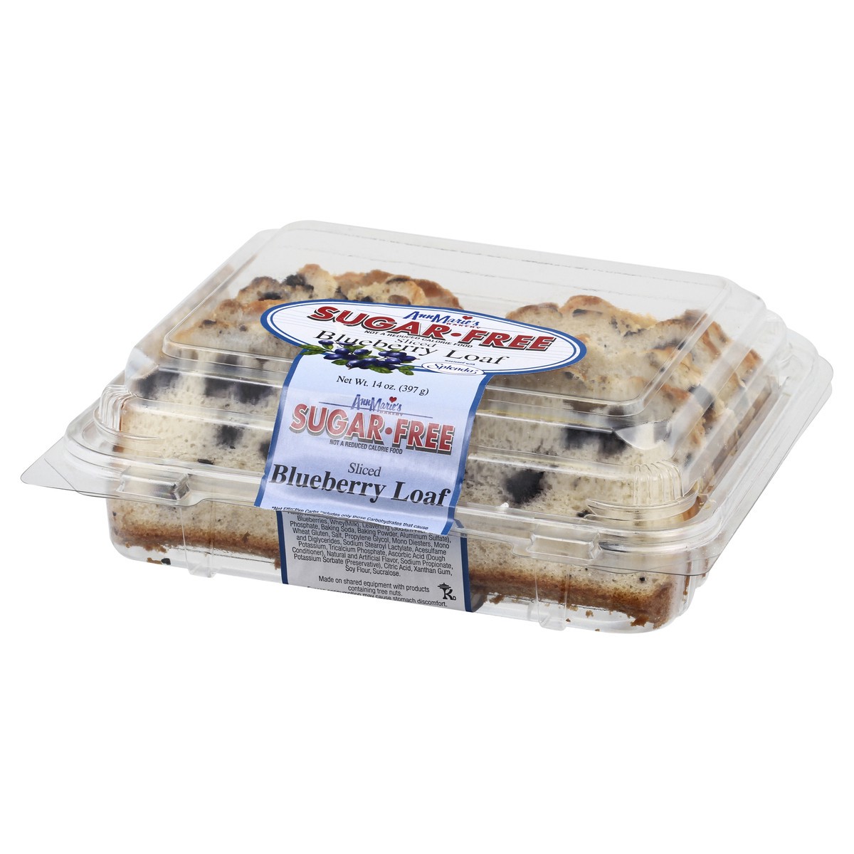 slide 7 of 9, Ann Marie's Loaf, Sugar Free, Blueberry, Sliced, 14 oz